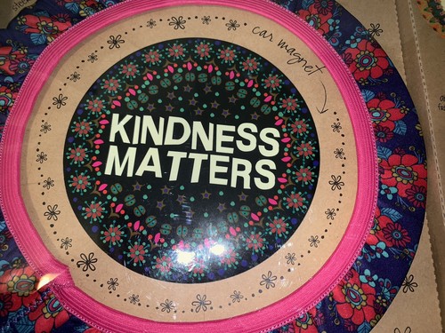 Natural Life Kindness Matters Pink Car Accessories Car Coasters,Keychain,Magnet