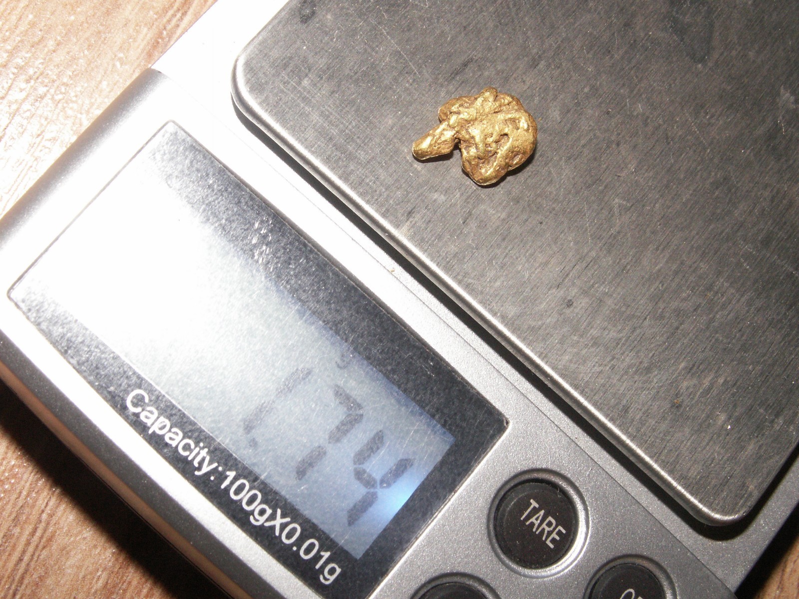 Genuine Natural Gold Nugget from Atlin, BC,  1.74 Grams