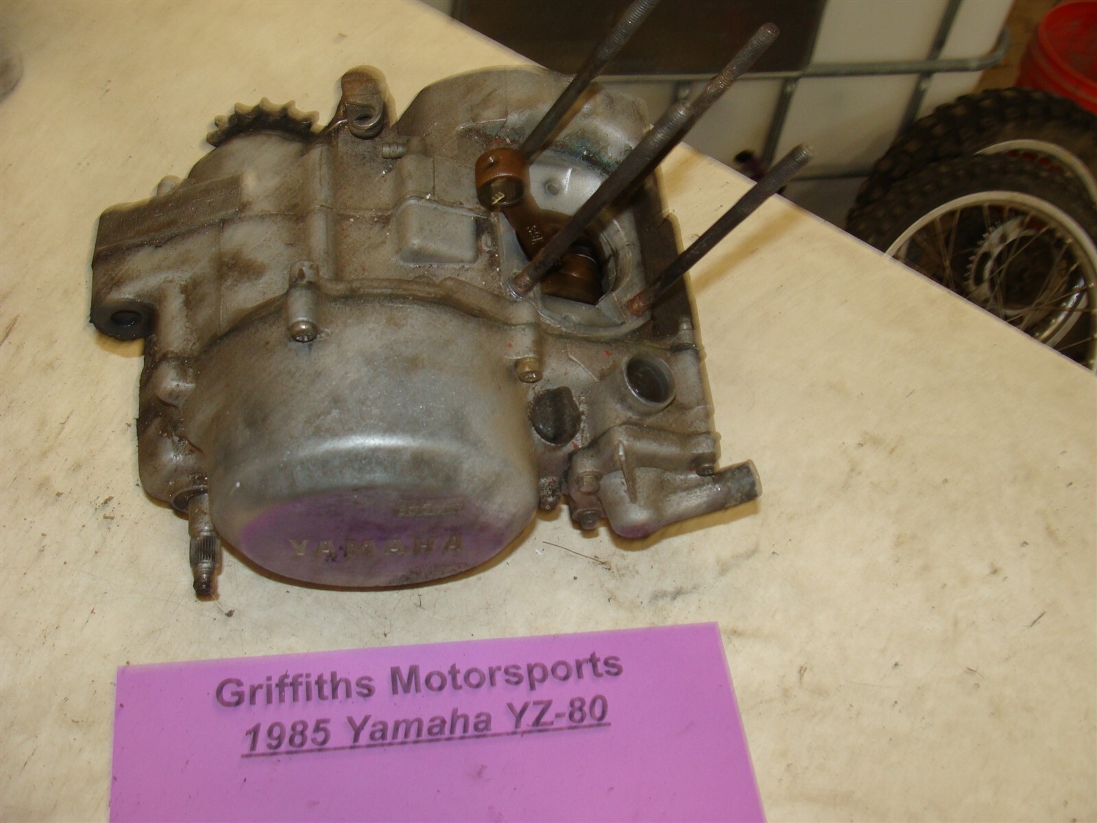 1985 Yamaha YZ80 engine motor bottom end crankshaft 1985 Yamaha YZ80 engine motor bottom end crankshaft