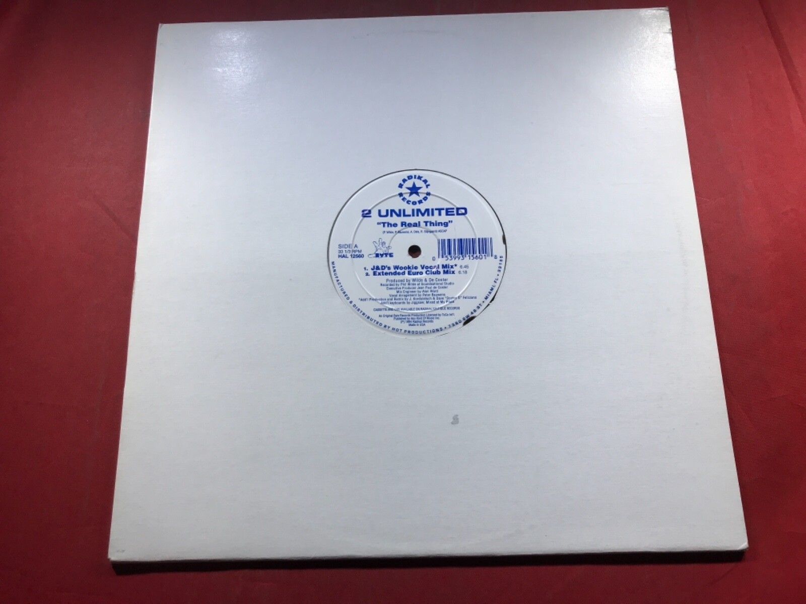 H3-97 2 UNLIMITED The Real Thing .. 12” SINGLE .. 1994