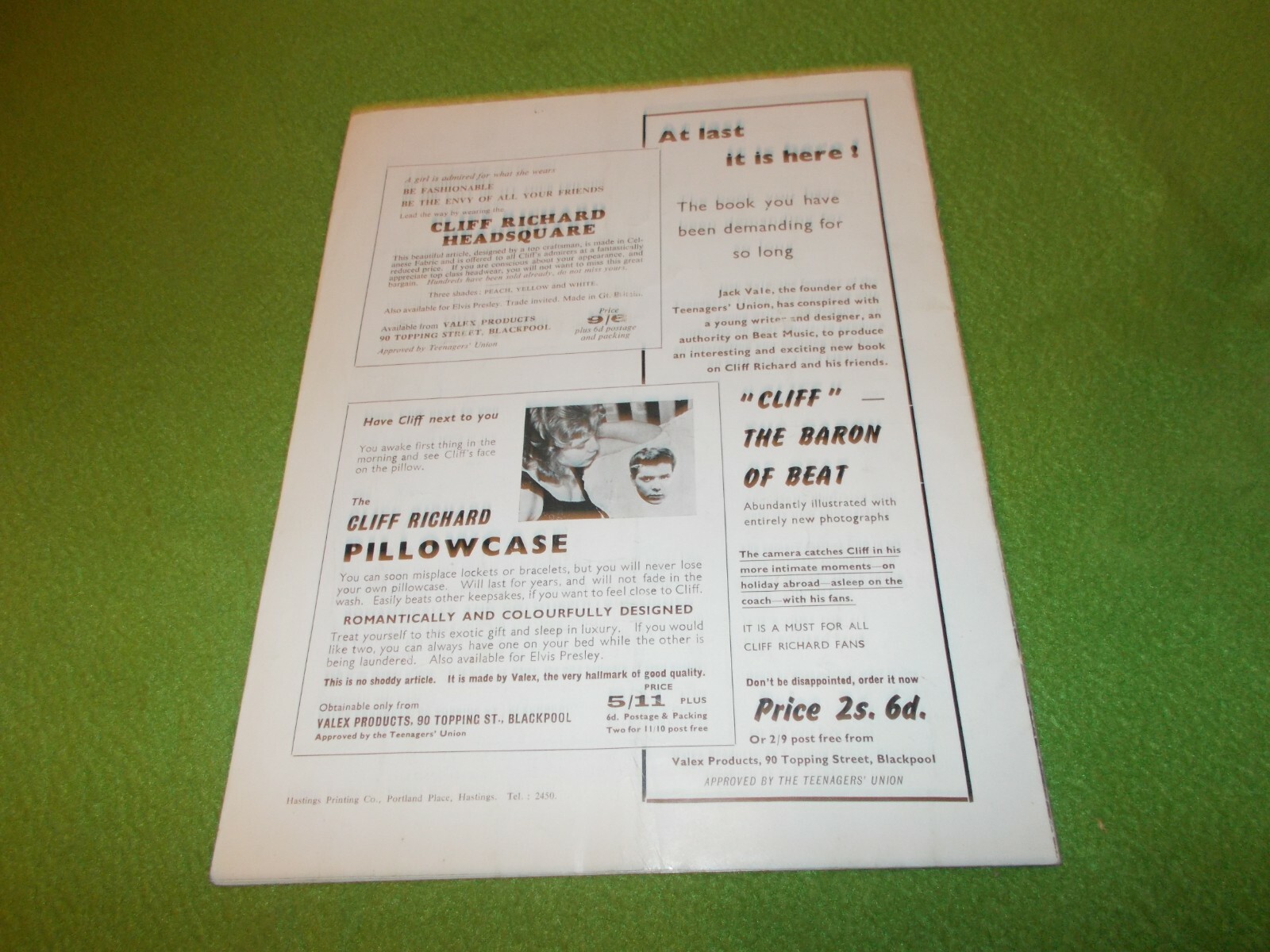 Vintage THE CLIFF RICHARD SHOW 1959 UK Concert PROGRAMME