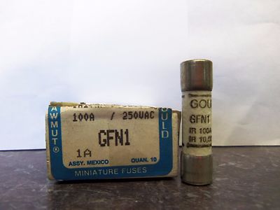 New Lot Shawmut GFN 1 Amp Fuses  FLA 1 125 Volt NIB
