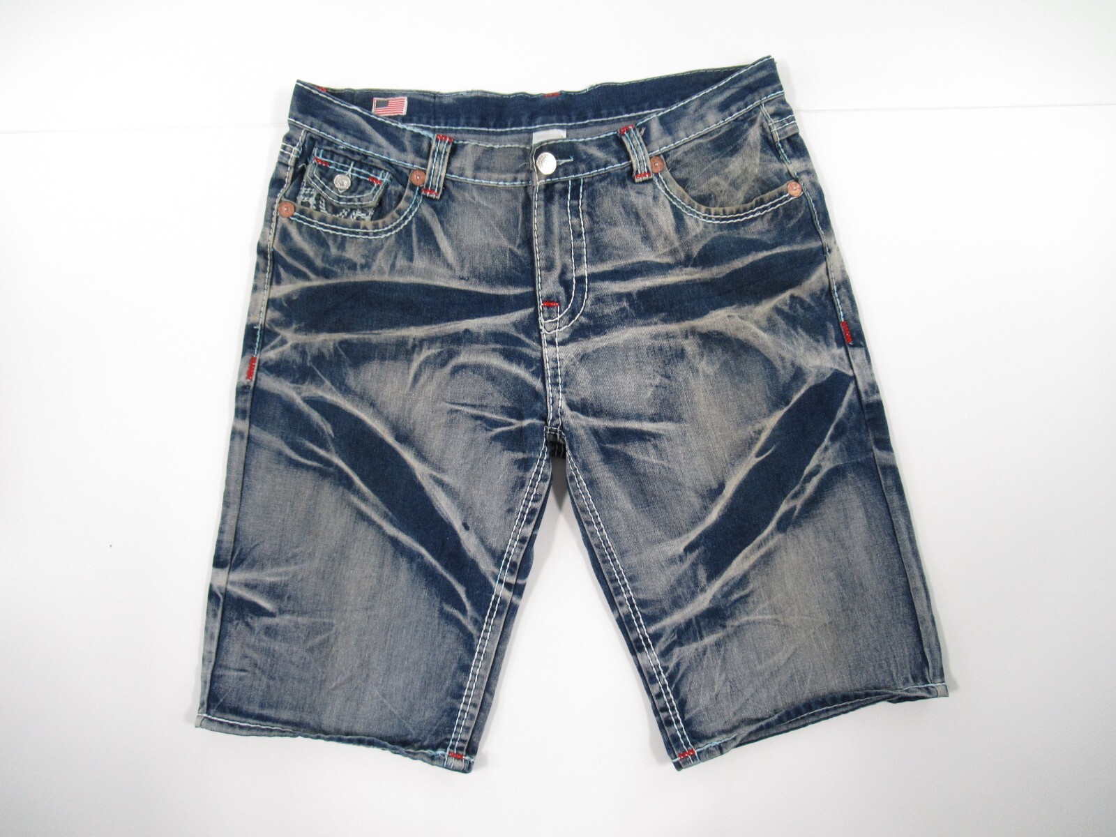 TRUE RELIGION TIE DYE MEN'S DENIM SHORTS TAG SIZE 40 #D699
