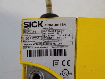 SICK SAFETY LASER SCANNER S30A-4011BA