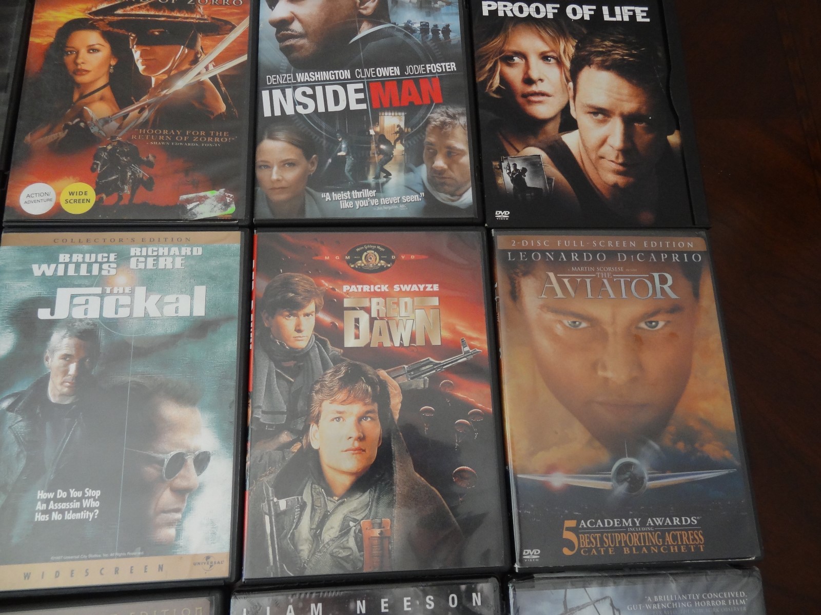 LOT OF 12 DVD'S HI END MOVIES VGC GREY NEW TROY  FROZEN HUNT RED OCTOBER AVIATOR