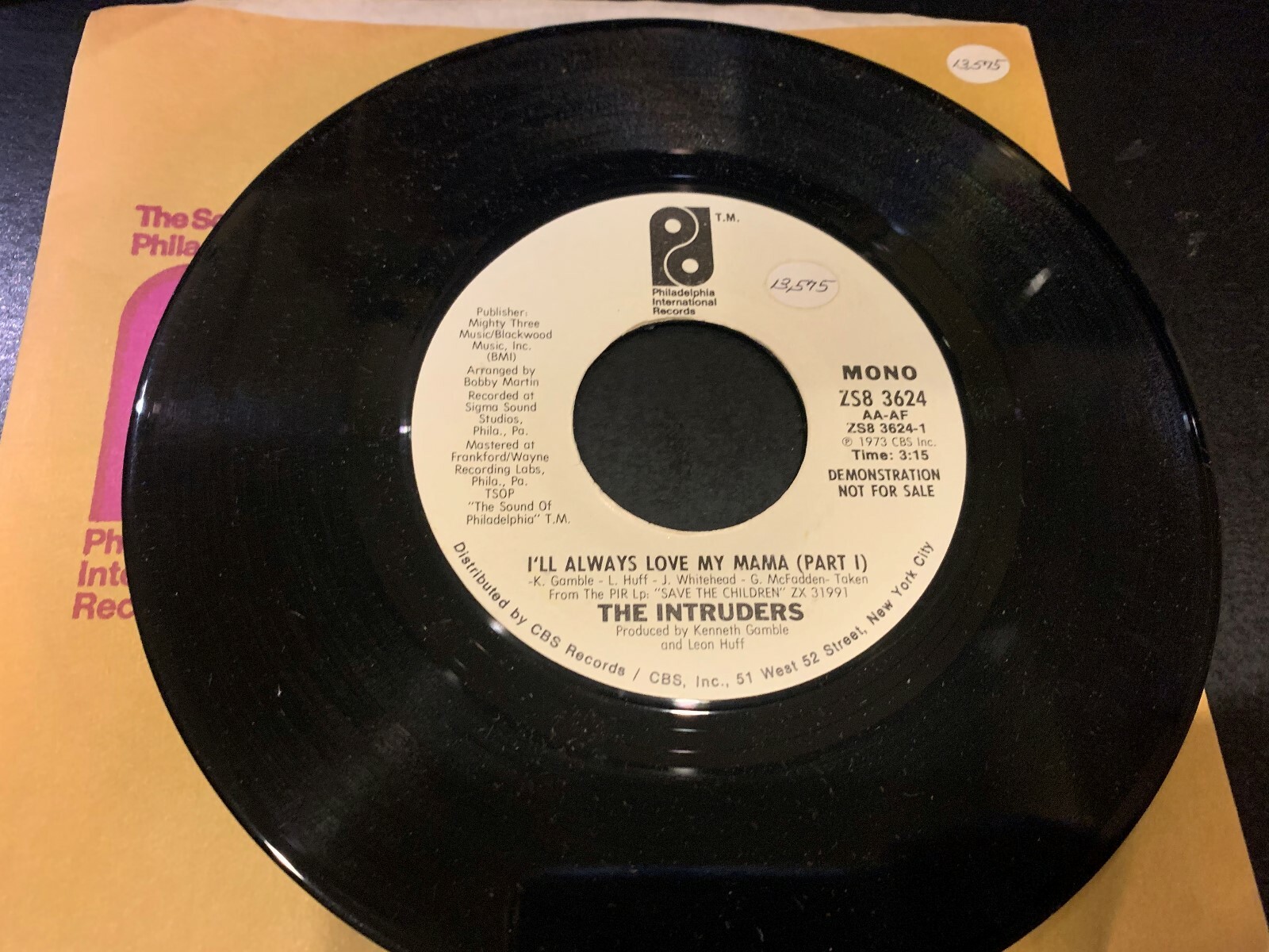 45 PROMO (RARE LABEL) Intruders 