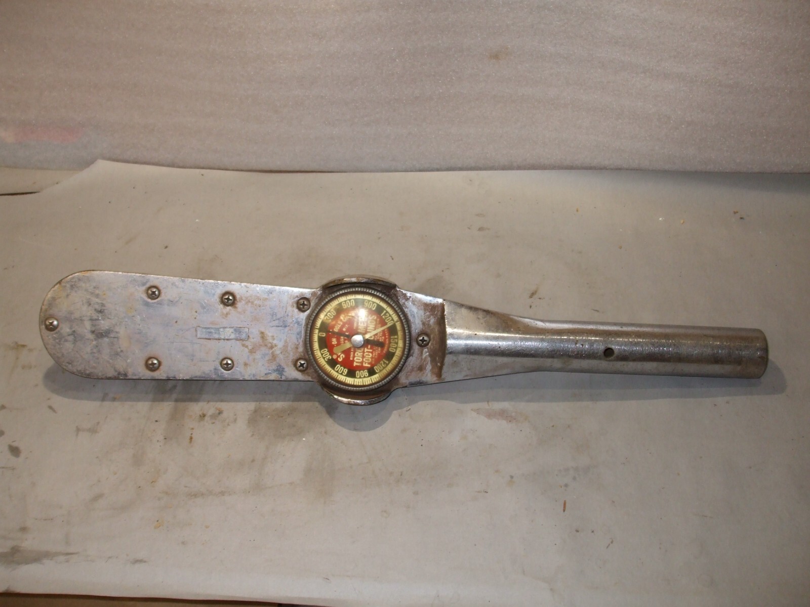 スナップオン　トルクメーターヴィンテージ Snap On Vintage 1 inch Torque Wrench. Dial style, big and