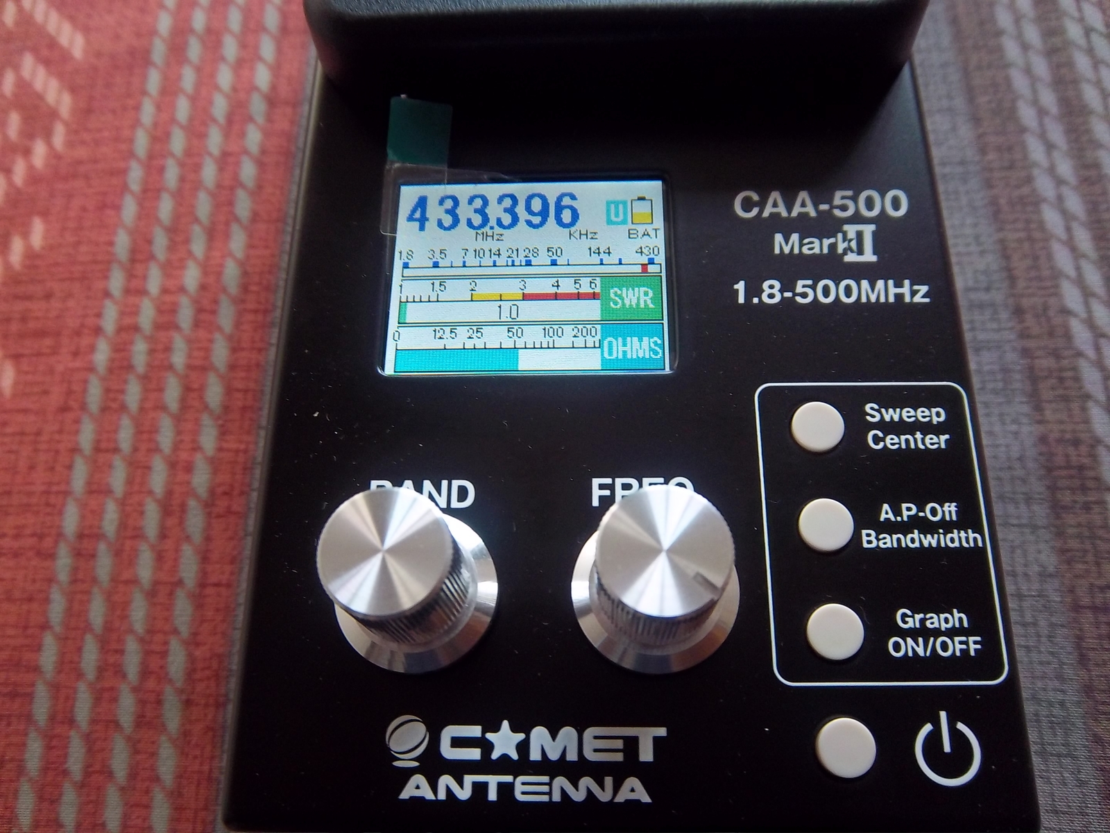 COMET CAA-500 Mark II 1.8-500 MHZ Graphic and Analog Antenna COMET CAA-500 Mark II 1.8-500 MHZ Graphic and Analog Antenna