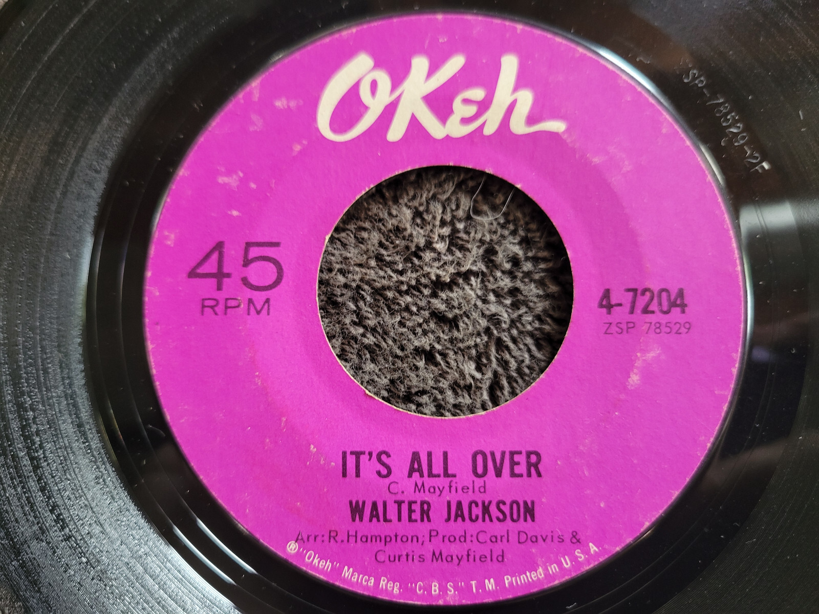 米7” Walter Jackson Its All Over / Lee Cross 47204 OKEH /00080 WALTER JACKSON ITS ALL OVER / LEE CROSS OKEH 47204 | eBay
