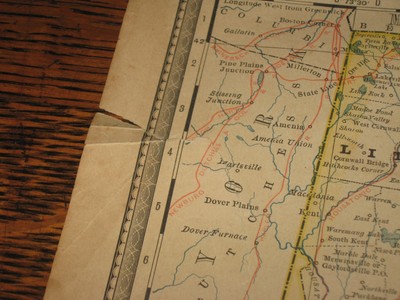 1883 Hardesty's Encyclopedia Map of Connecticut CT USA Copper Plate Print