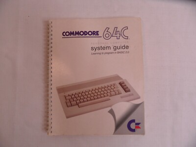 Commodore C64 64C System Guide Learning to Program in BASIC 2.0 VTG 1986 Manual