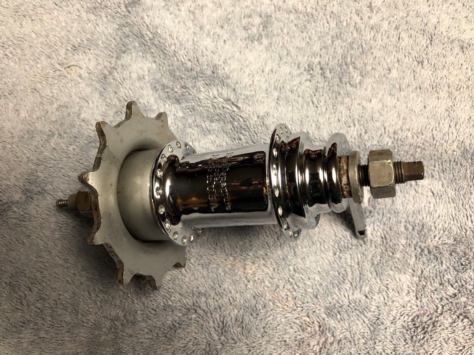 PREWAR NEW DEPARTURE DD 2 SPEED 36 SPOKE SKIP TOOTH REAR WHEEL HUB,