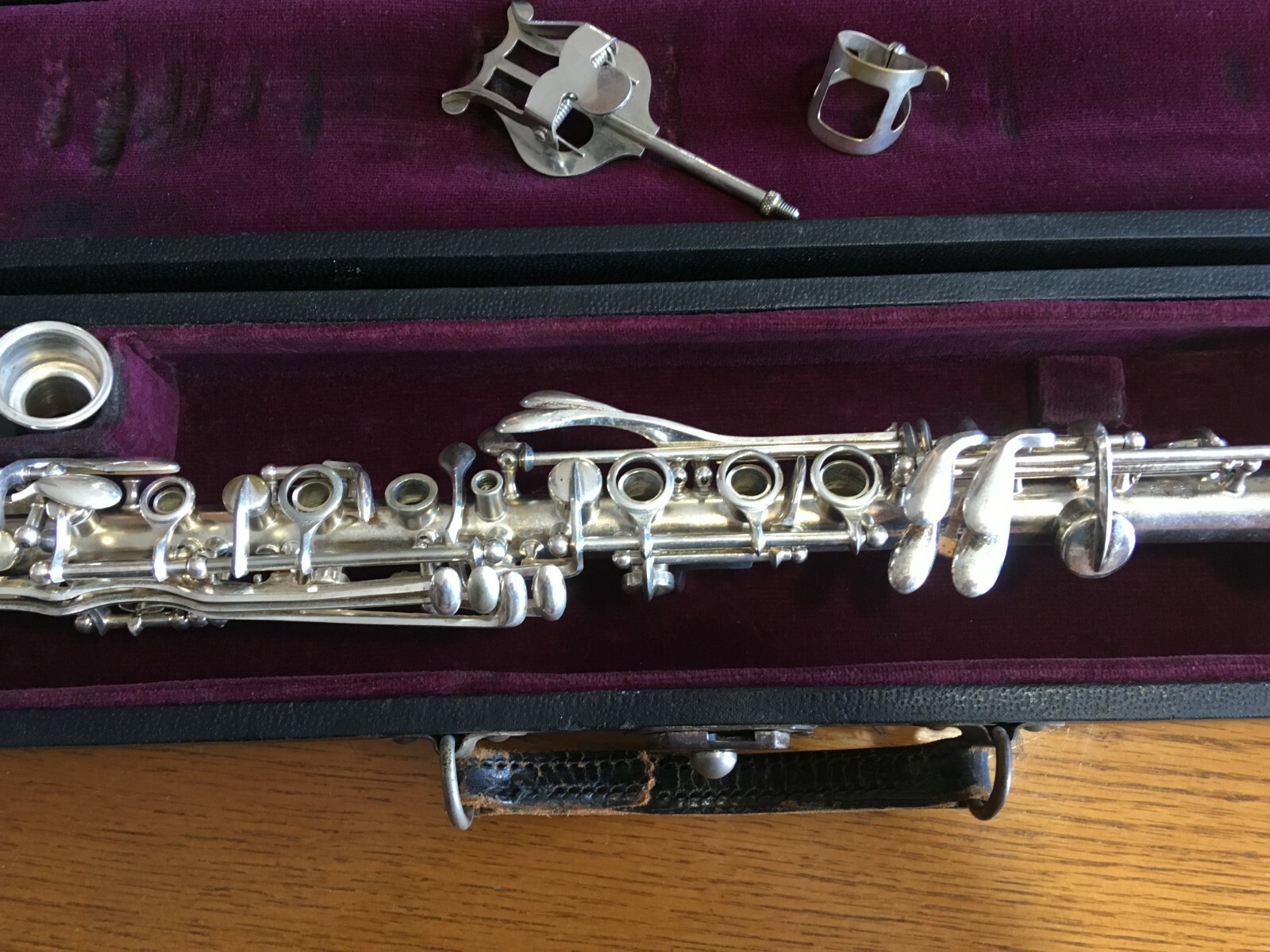 Cavalier Clarinet Made in Elkhart, IN 1930s Vintage Silver open holed with case