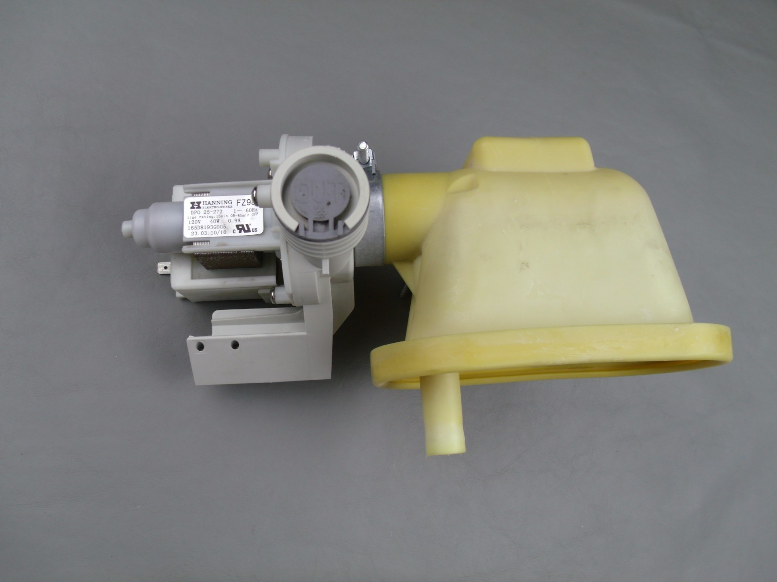 Drain Pump & Sump Inlet Assembly WD26X10046, 1556555, WD18X10034, 116828