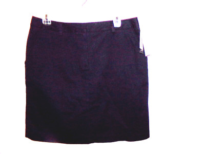 NWT $50.00, LARRY LEVINE, Size 12  Black Skirt Two-Way Stretch Cotton & Spandex 