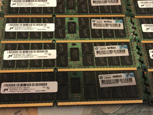 LOT 128GB 8*16GB DDR3 ECC 12800R 672612-081 for HP Servers