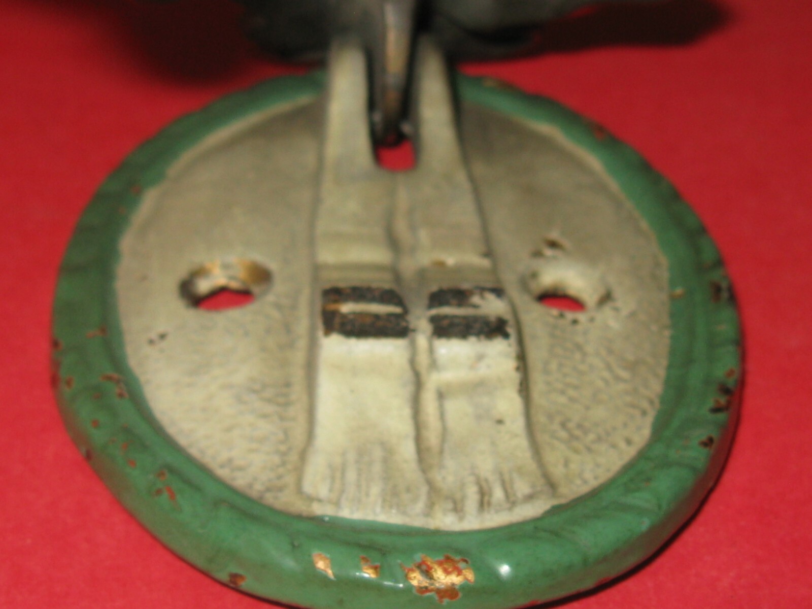 Antique Hubley #82 Home Parrot Bird Cast Iron Door Knocker Bell 1920-BL