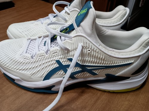 【新品未使用】ASICS テニス コートFF3 ホワイト/グリスブルー　25 新品未使用】ASICS テニス コートFF3 ホワイト/グリスブルー 25