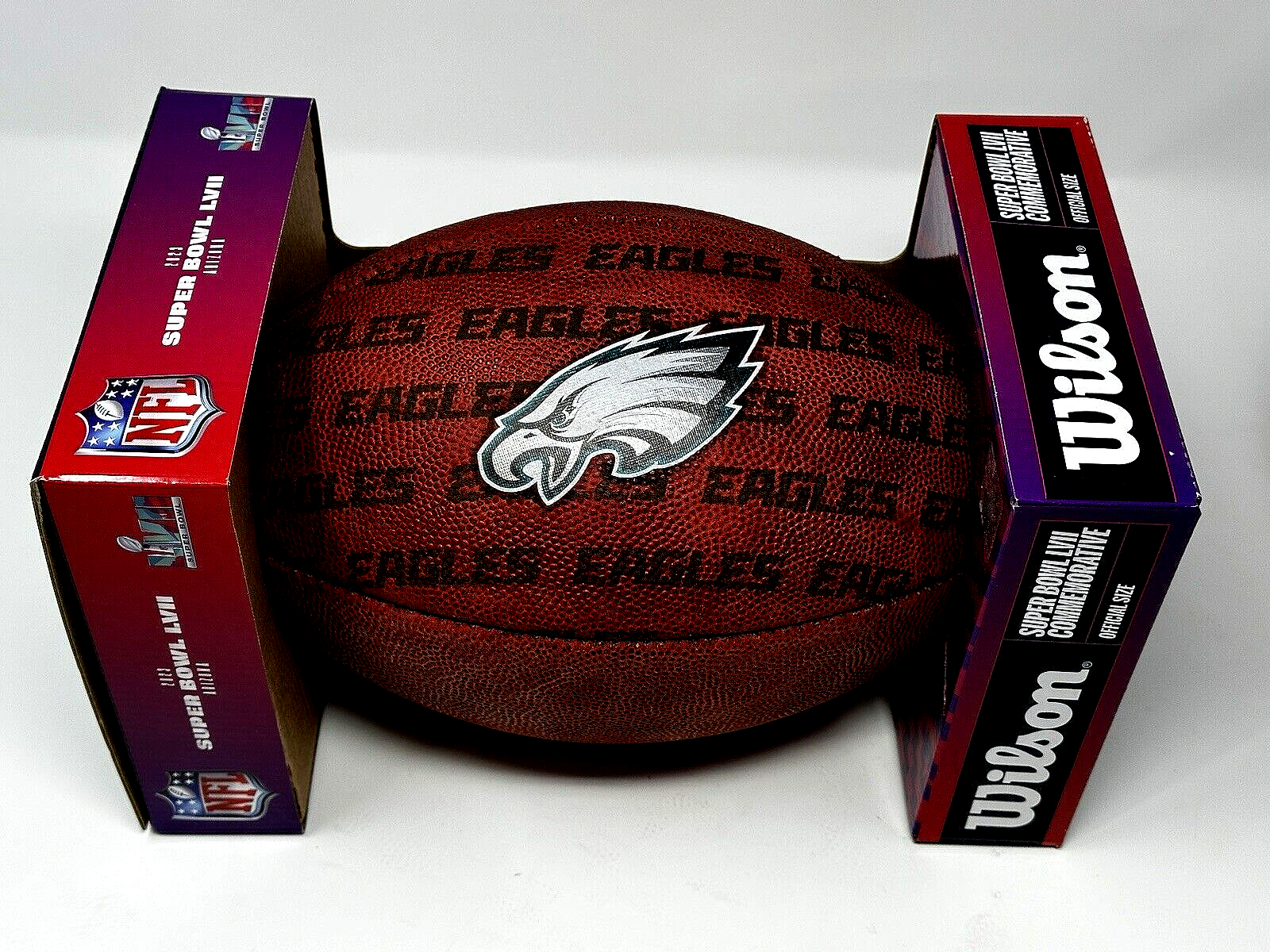 Rare Limited Edition Super Bowl LVII Philidelphia Eagles Log NFL Football Wilson