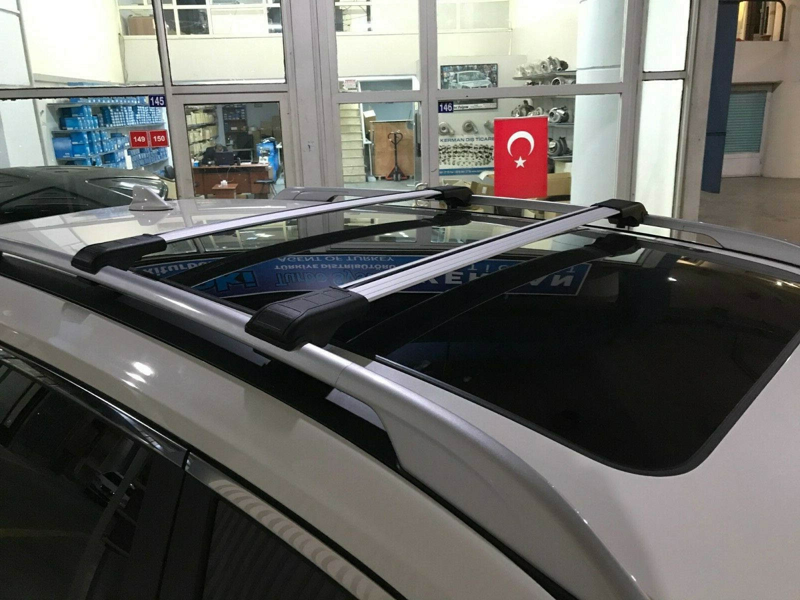 Fits 2017 2018 2019 Nissan X Trail Aluminium Grey Roof Rack Lockable