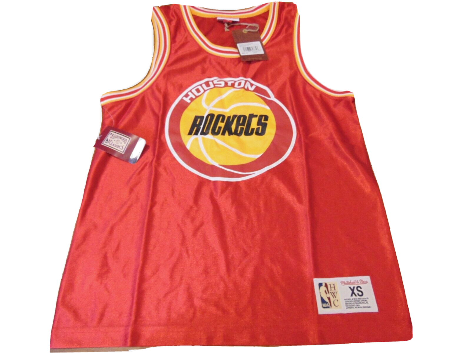 MITCHELL & NESS NBA HWC HOUSTON ROCKETS RED DAZZLE JERSEY
