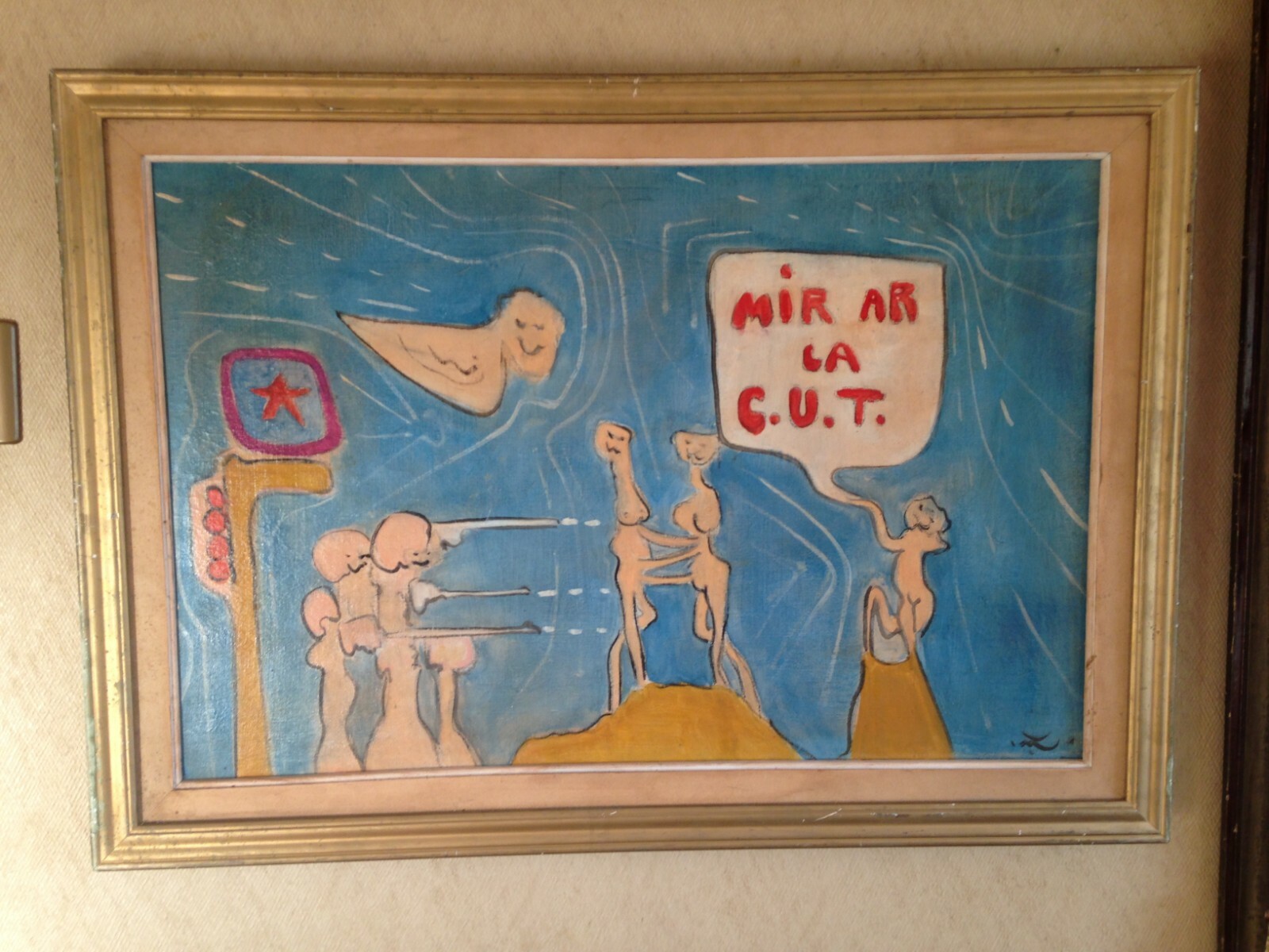 Oil on canvas R.Matta  antique, expertise and certification,(Museologist).-