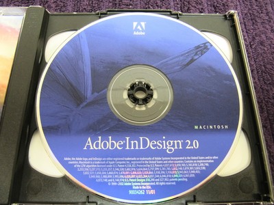 Adobe InDesign 2.0 for Macintosh - Genuine 2 CD Set - P/N#90034261