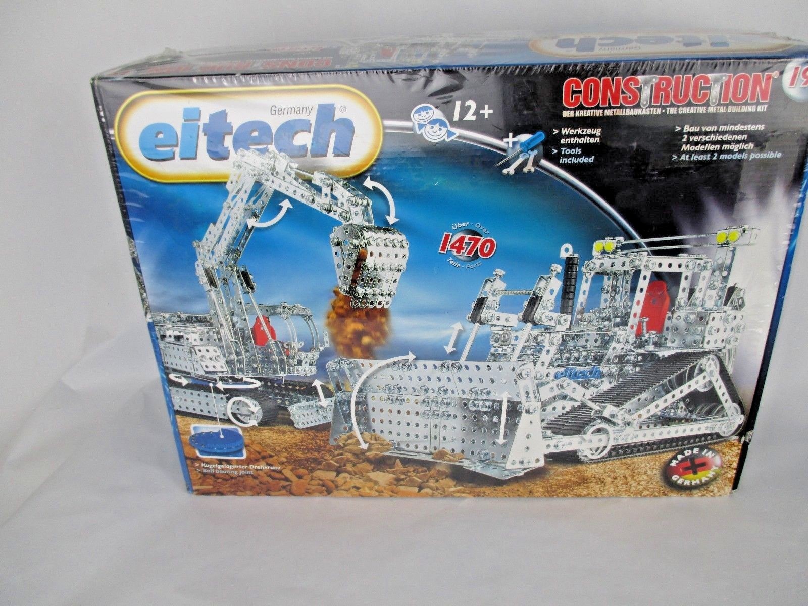 Eitech 1470 C19 Bulldozer Digger Set Construction Toy Made in Germany Metal
