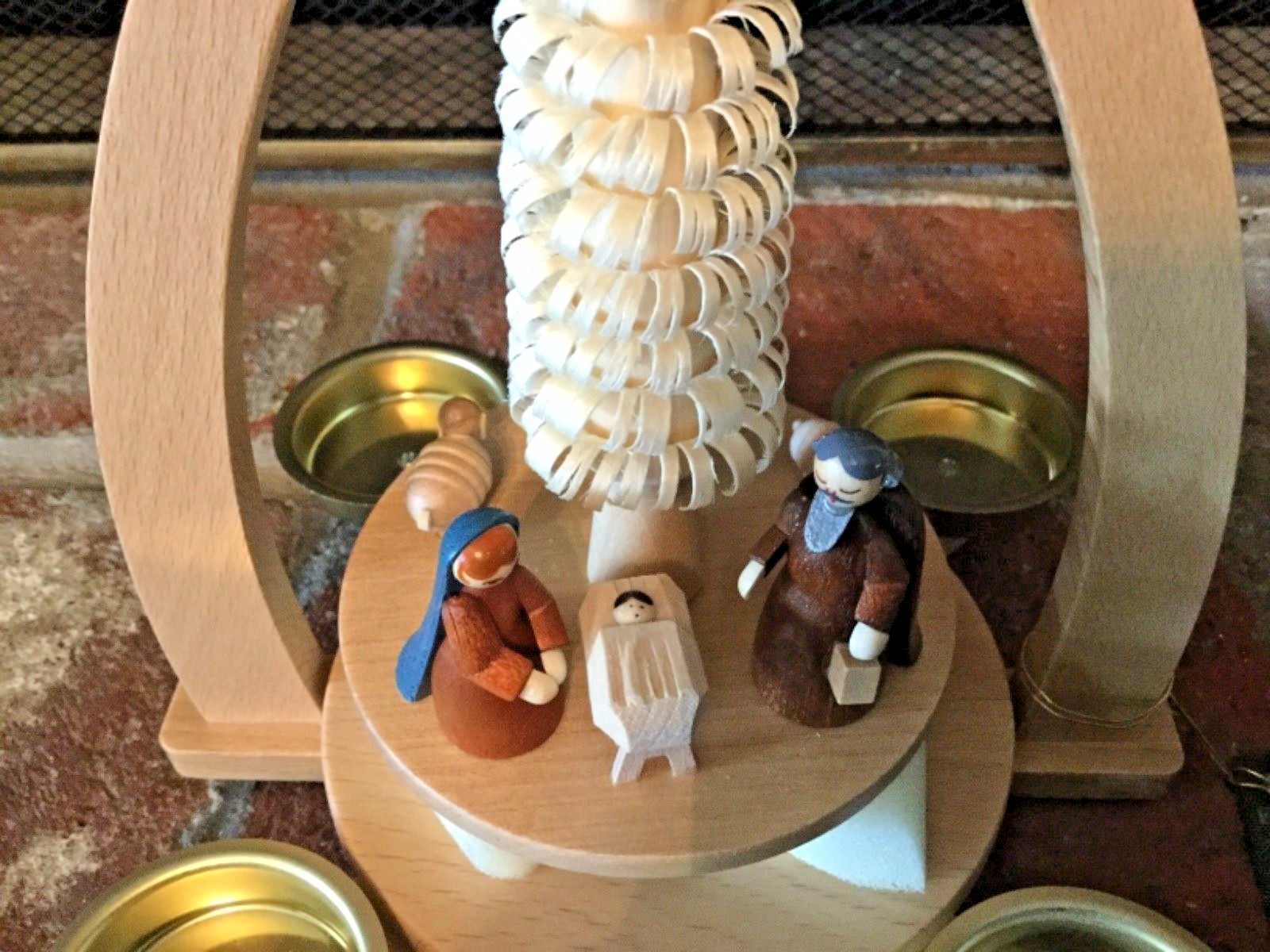 NEW Erzgebirgische Volkskunst Candle Pyramid Windmill Xmas Nativity Germany NWT