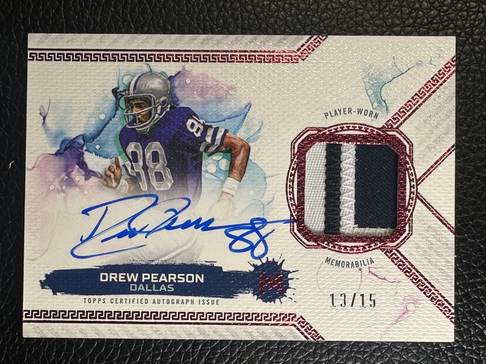 2024 Topps Motif Retired Drew Pearson 13/15 Auto Autograph Patch