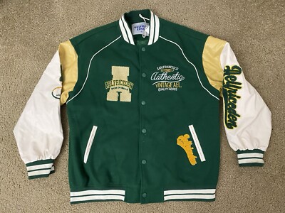 Elfric Eden Varsity Jacket Graphic Baseball Vintage Design Men s Size M New