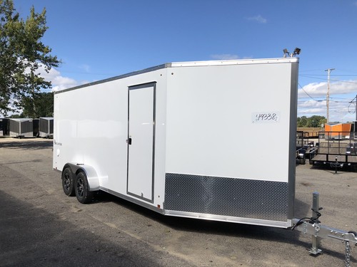 2019 Aluminum 7 x 23 3 Place Enclosed Snowmobile Trailer 7ft interior Loaded