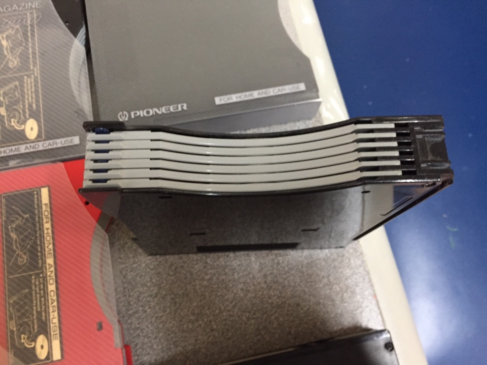 9 Pioneer  6 Six Compact Disc Black Red White Magazine Cartridges PRW 1141