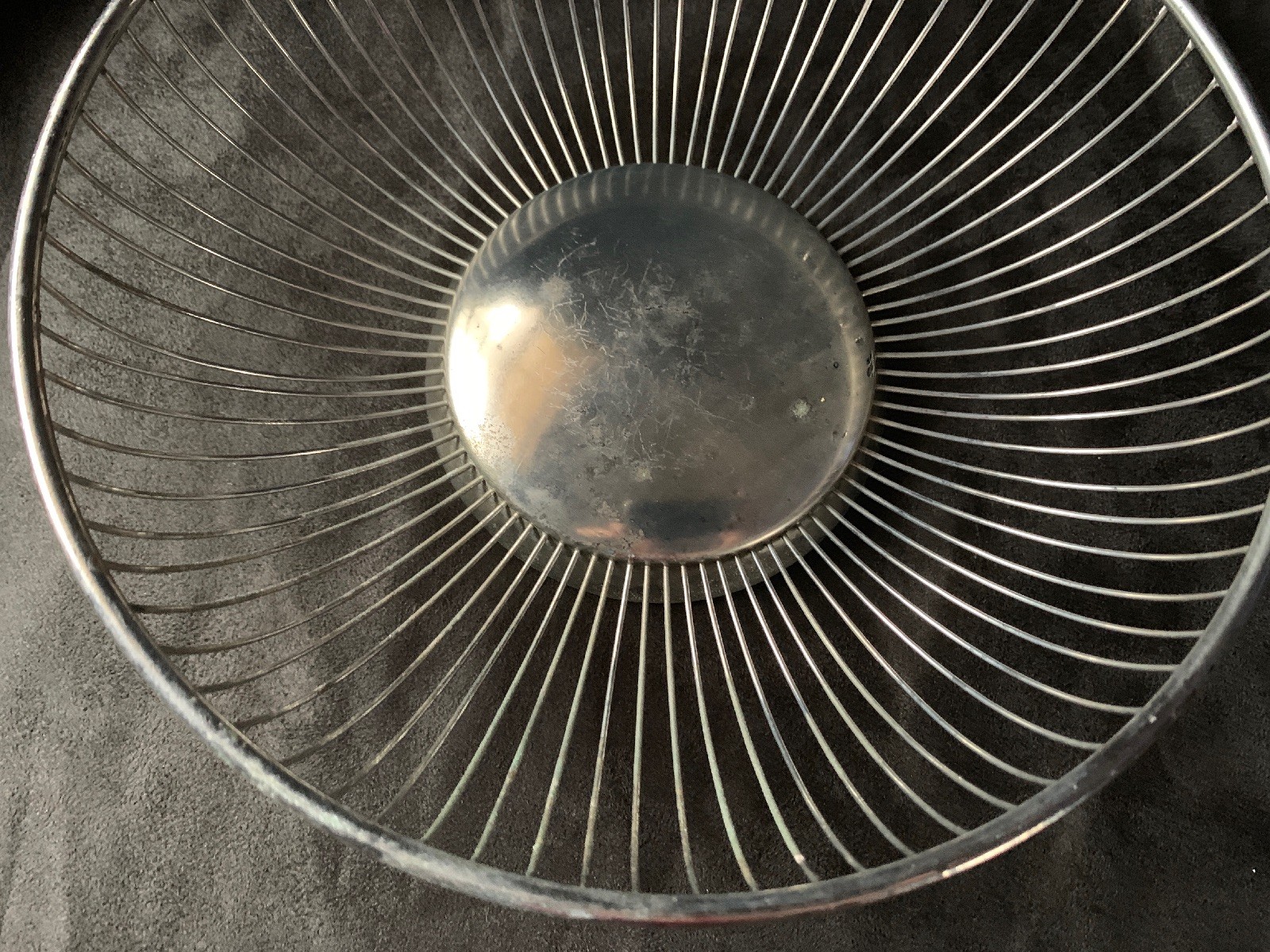 Vintage 1960s Silverplate Bread Basket Made in Italy Overall Diameter 10