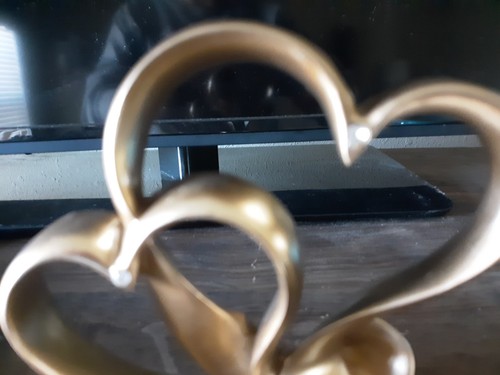 Gold Heart Wedding Cake Topper