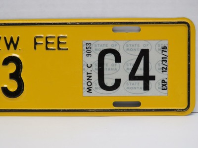3 - Montana GVW Fee License Plates 1973, 1975, 1976, G.V.W.
