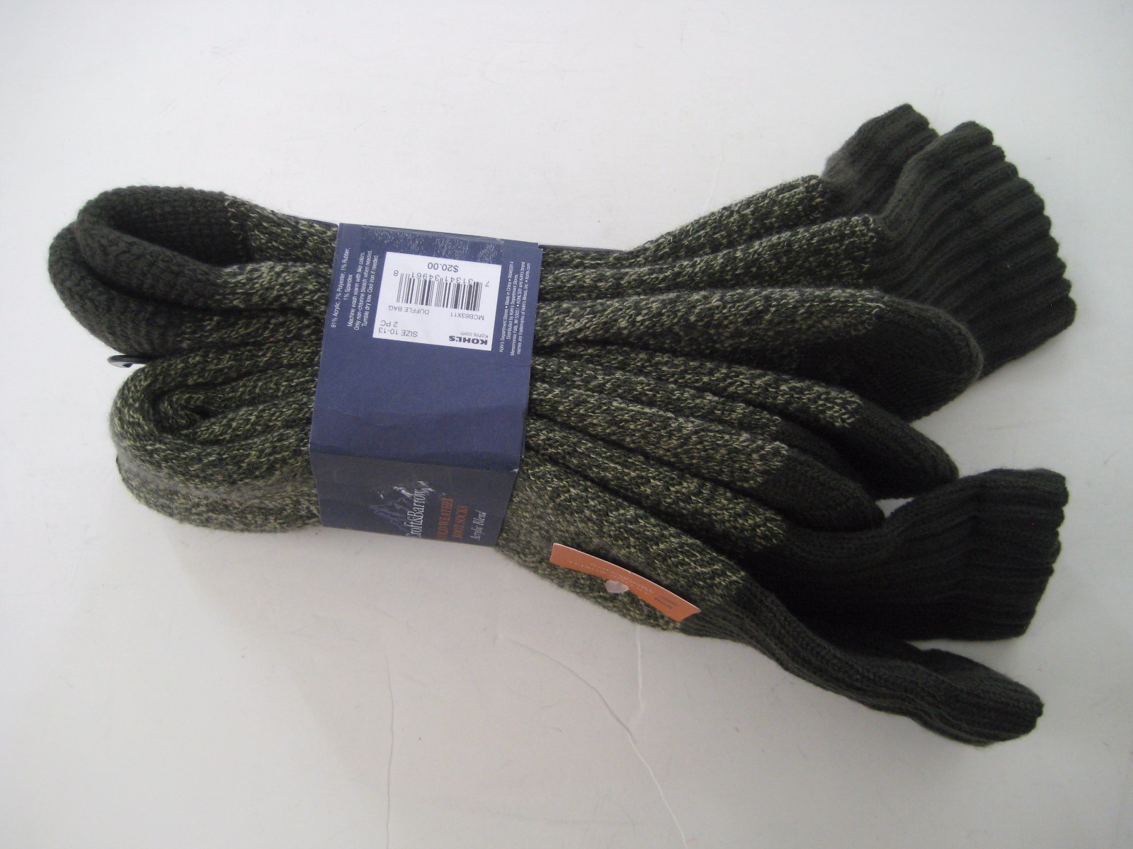 Croft&Barrow COLD WEATHER BOOT SOCKS 2 PAIRS FITS SHOES SIZE 7-12 $20