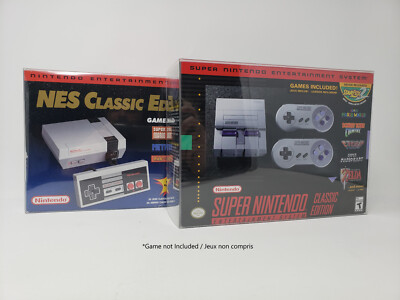BOX PROTECTOR FOR NES SNES CLASSIC MINI CONSOLE CLEAR PLASTIC CASE