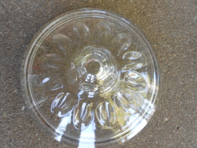 Depression HAZEL ATLAS Clear Glass CANDY BOWL  w Lid  Thumbprint Design  Vintage