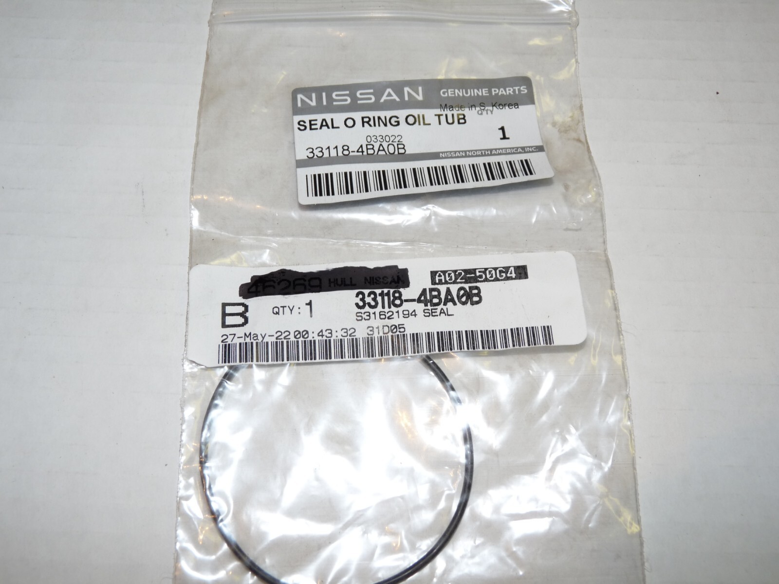 GENUINE NISSAN SEAL O-RING #33118-4BA0B OEM | eBay