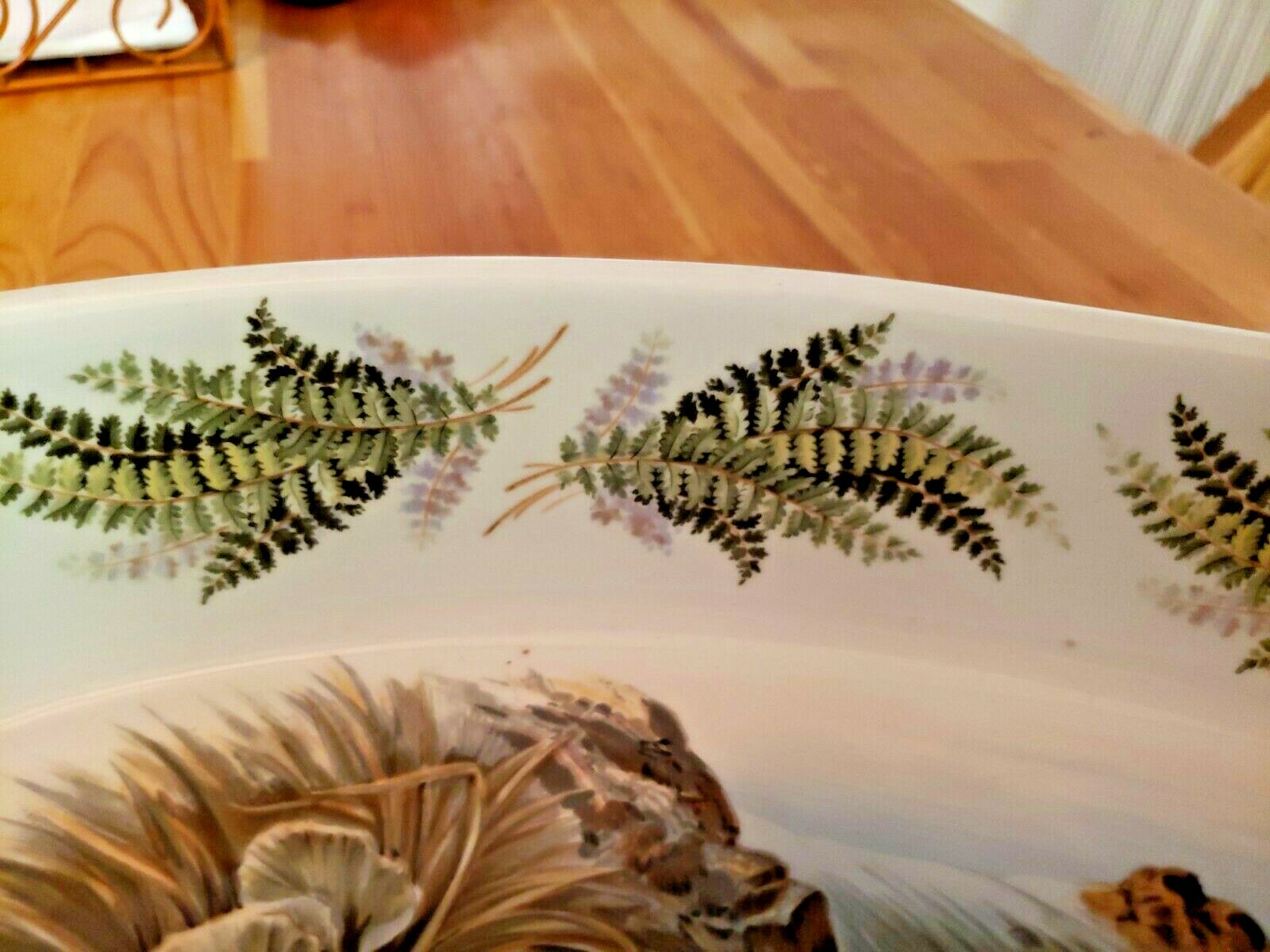 Portmeirion Sovereign Deep Oval Bowl Compleat Angler Fern 16