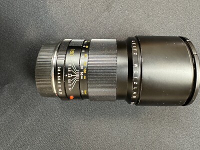 LEITZ WETZLAR 180MM F/4 ELMAR-R 3 CAM TELEPHOTO LENS WITH LEITZ CAPS LEICA