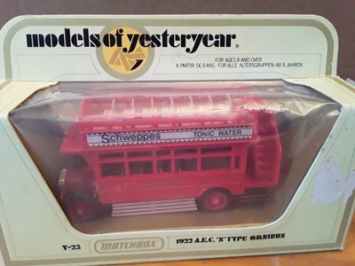 Matchbox Yesteryear Y-23 Schweppes 1922 A.E.C. 'S' Type OmniBus in Box