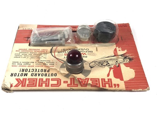 Antique Heat-Check NOS Outboard Boat Motor Temperature Warning Light 1950's