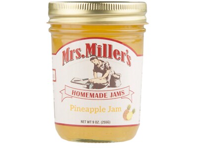 Mrs. Miller's Pineapple Jam (3) 9 oz Jars Free Shipping
