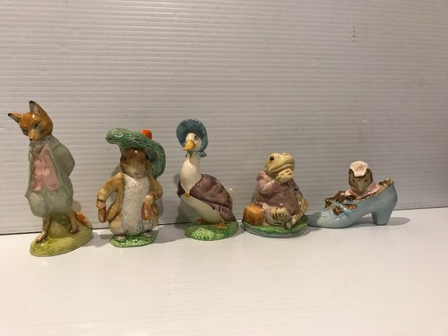 BEATRIX POTTER WARNE  FOXY GENT BENJAMIN BUNNY JEREMY FISHER WOMAN SHOE JEMIMA