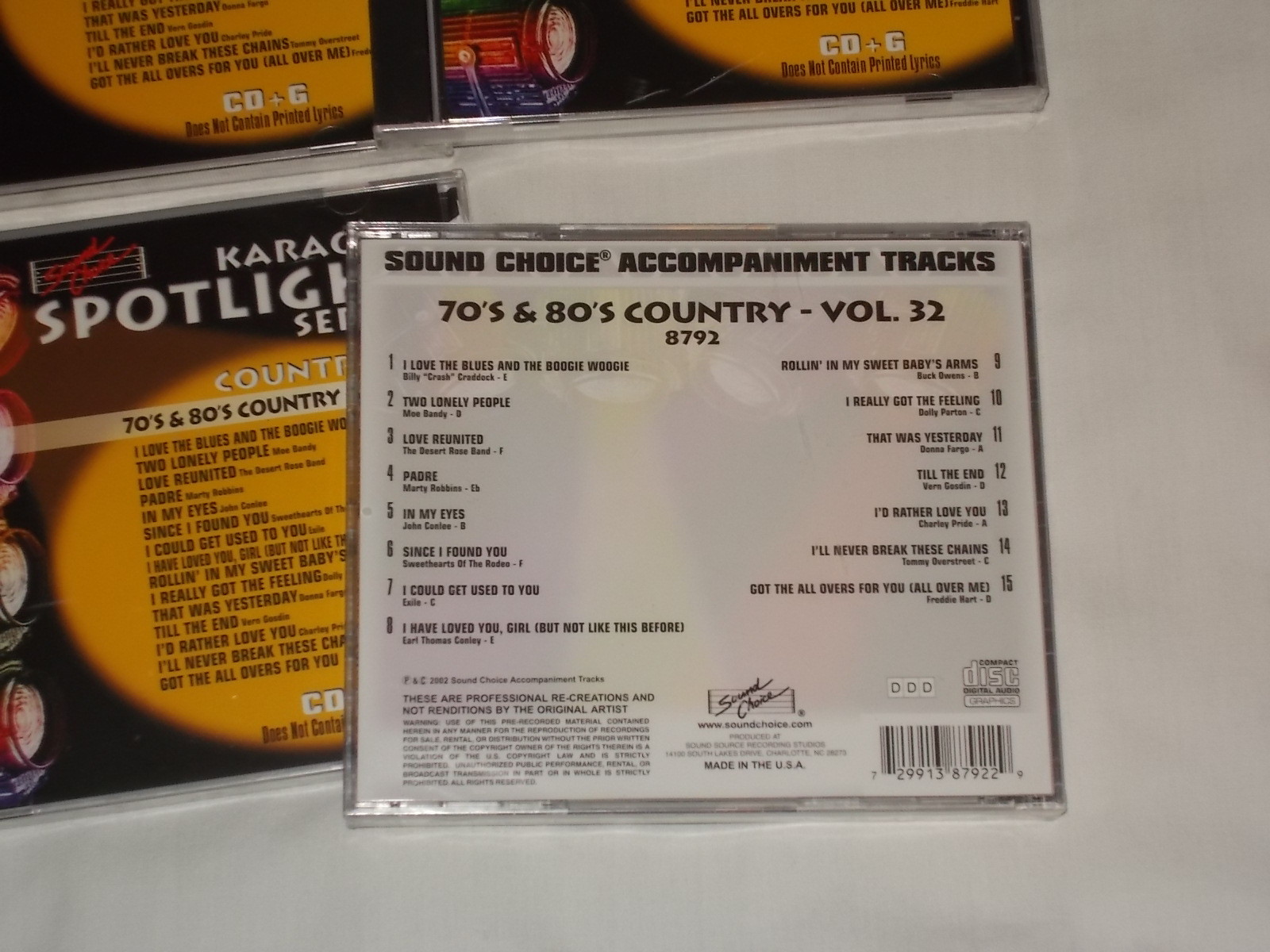 Sound Choice Karaoke Spotlight 8792 Vol. 32 Country