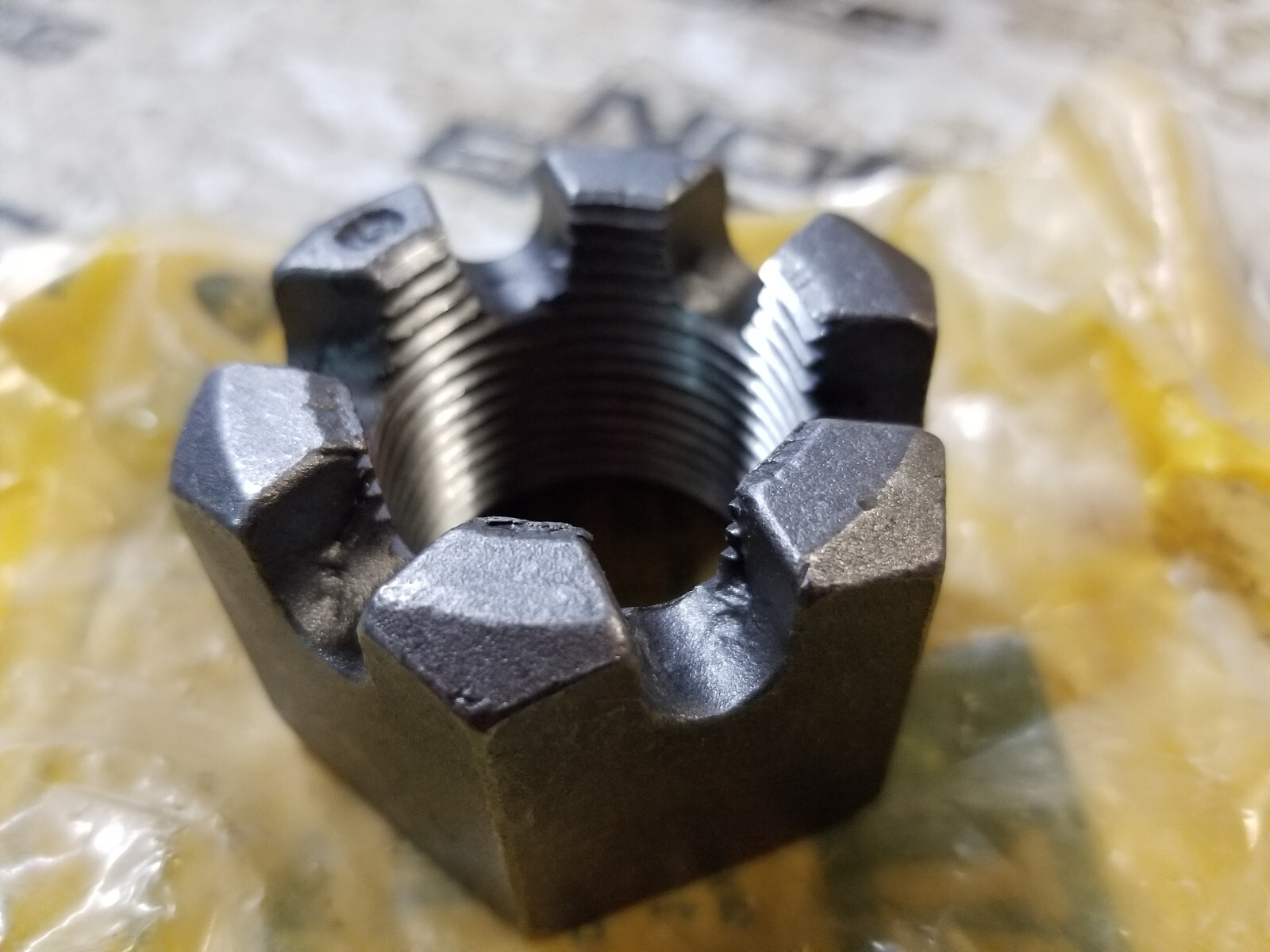 1B4444 CATERPILLAR CAT OEM 1B-4444 SLOTTED NUT CASTLE NUT - Picture 1 of 4