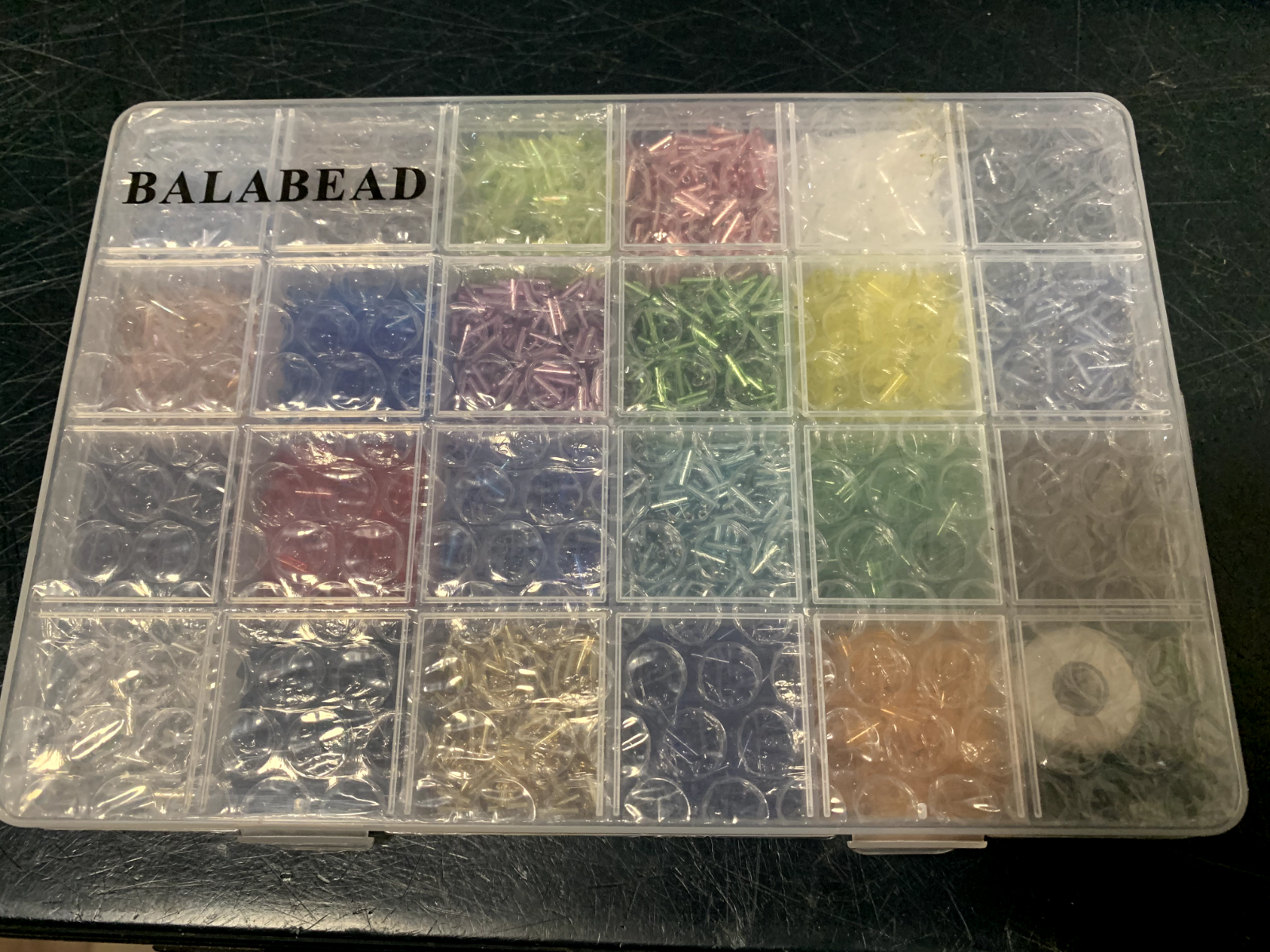 BALABEAD Size 6mm Glass Bugle Beads with Beading Needles About
