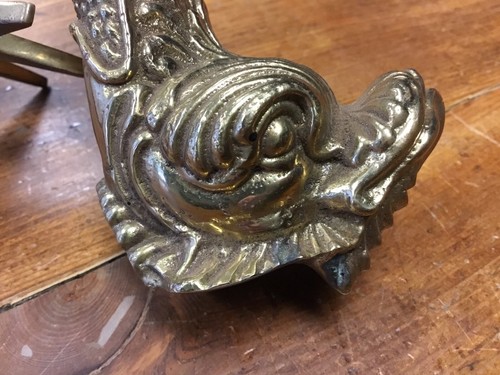 VINTAGE HEAVY BRASS FISH DOOR KNOCKER HAND MADE CUTAJAR WORKS MALTA